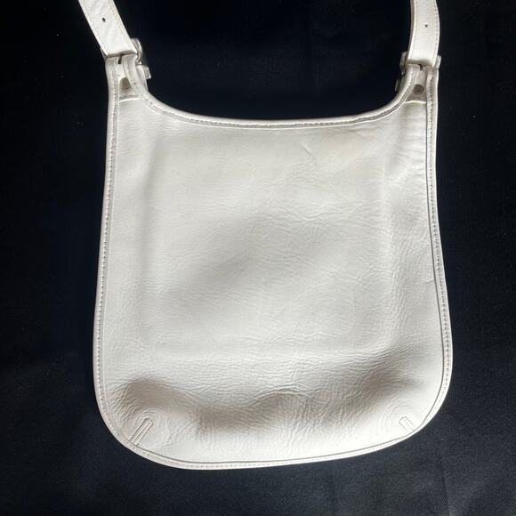 Coach Vintage White Leather Messenger Shoulder Bag NAOP-9135 Full Grain Leather - Picture 6 of 10